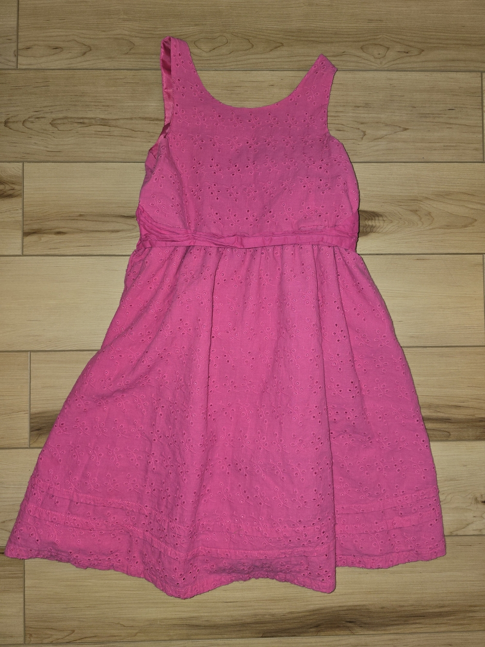 Chaps Hot Pink Eyelet Sleeveless Dress for Girls